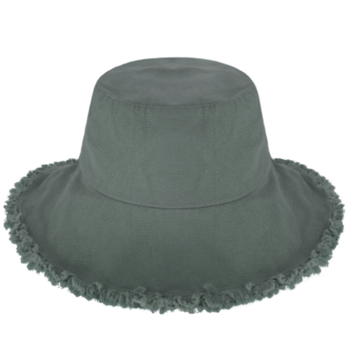 Frayed Cotton Bucket Hat for Summer – Stylish Casual Cotton Sun Hat