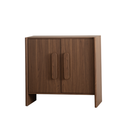 Walnut Sideboard Cabinet with Two Doors and Adjustable Interior