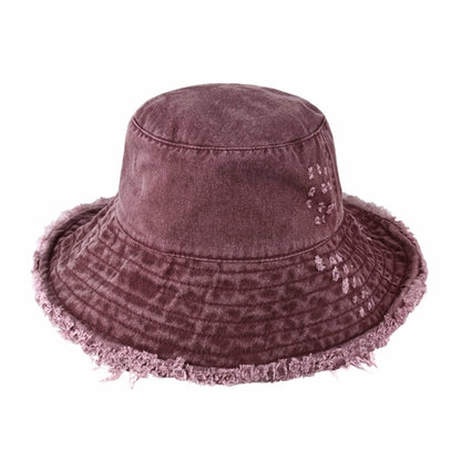 Frayed Cotton Bucket Hat for Summer – Stylish Casual Cotton Sun Hat