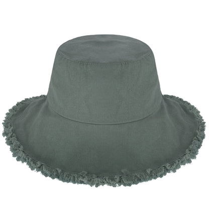 Frayed Cotton Bucket Hat for Summer – Stylish Casual Cotton Sun Hat