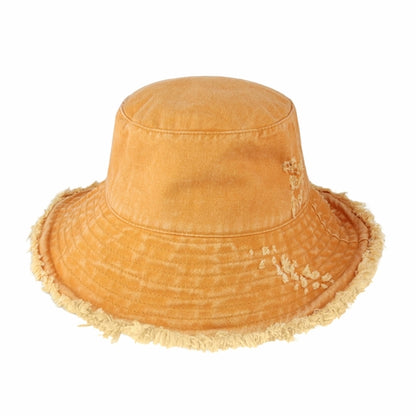 Frayed Cotton Bucket Hat for Summer – Stylish Casual Cotton Sun Hat