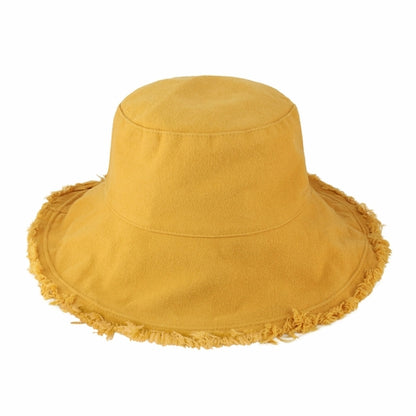 Frayed Cotton Bucket Hat for Summer – Stylish Casual Cotton Sun Hat