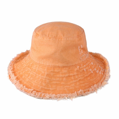 Frayed Cotton Bucket Hat for Summer – Stylish Casual Cotton Sun Hat
