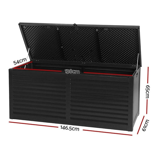 Gardeon Outdoor Storage Box 490L Container Lockable Garden Bench Shed
