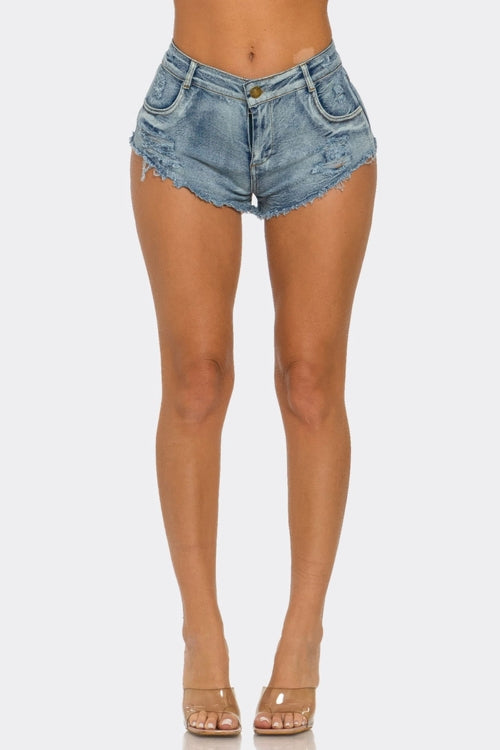 Cut It Out Denim Shorts
