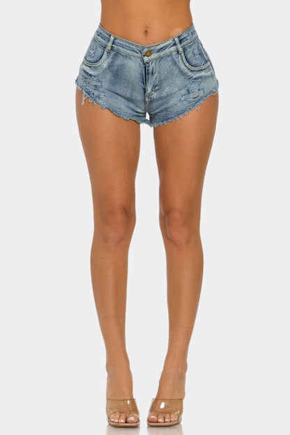 Cut It Out Denim Shorts