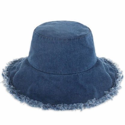 Frayed Cotton Bucket Hat for Summer – Stylish Casual Cotton Sun Hat