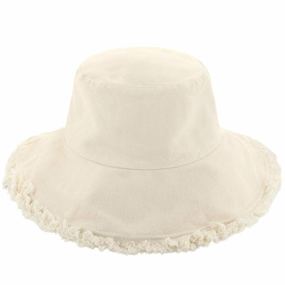 Frayed Cotton Bucket Hat for Summer – Stylish Casual Cotton Sun Hat