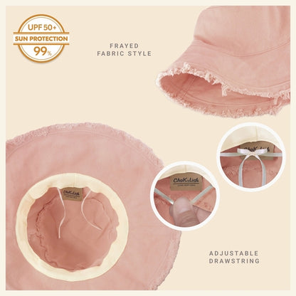 Frayed Cotton Bucket Hat for Summer – Stylish Casual Cotton Sun Hat