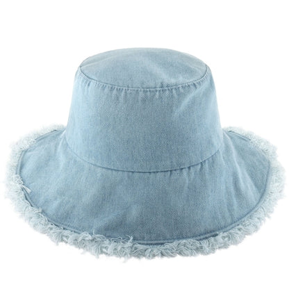 Frayed Cotton Bucket Hat for Summer – Stylish Casual Cotton Sun Hat