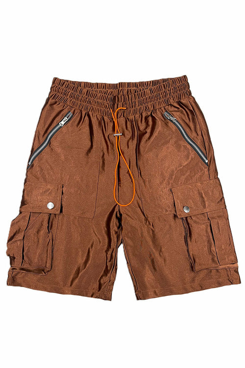 Satin Cargo Shorts