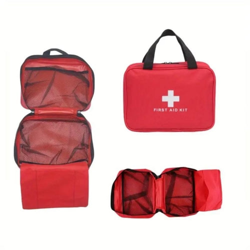 173pcs Large First Aid Kit: Portable Bag For Outdoor Hunting, Hiking,
