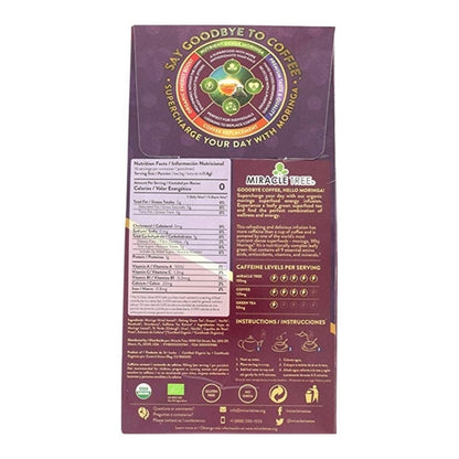 Organic Moringa Energy Tea - Vanilla Oolong Grape - Natural Coffee
